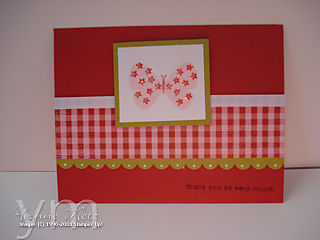 Butterly Thank you Card