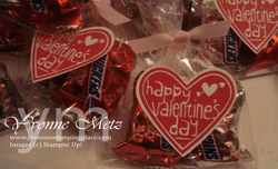 Valentines Snickers close up