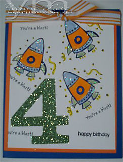 Rocket Birthday Card